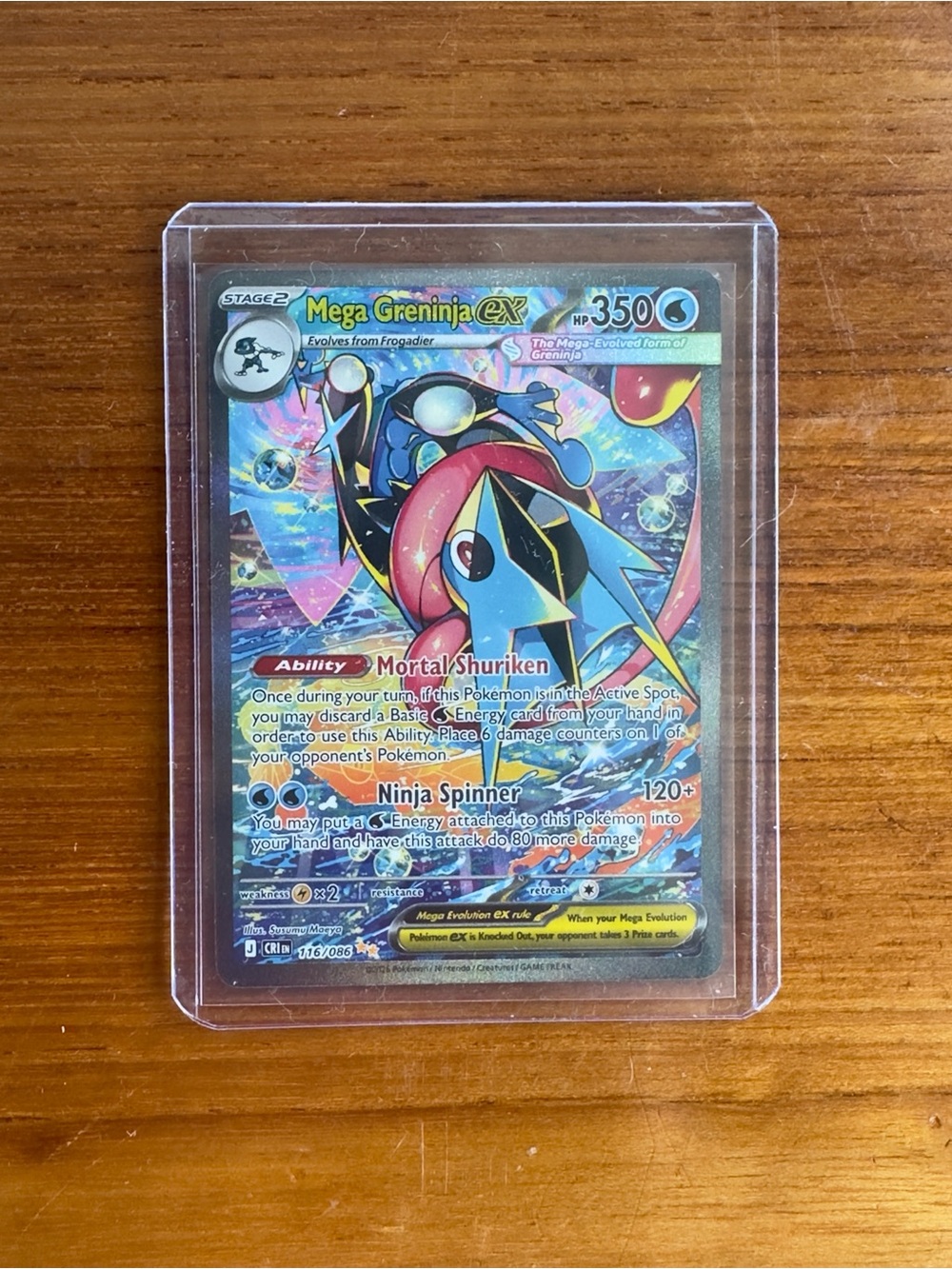 POKEMON | MEGA GRENINJA EX SIR CARD | 116/086 | CHAOS RISING | MINT